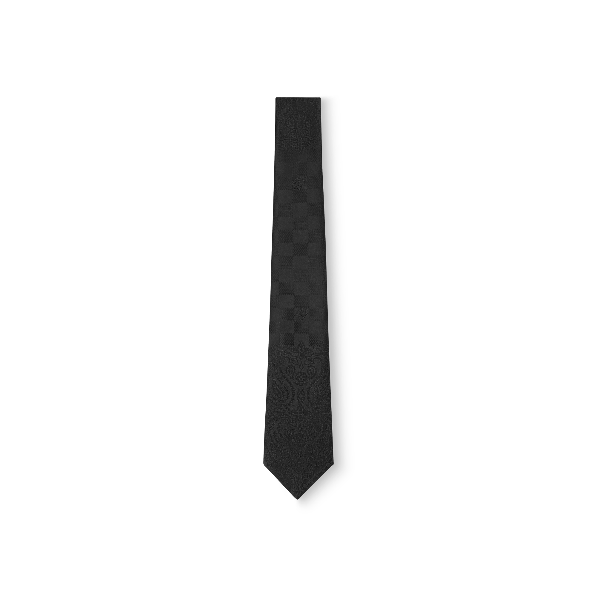小物 Louis Vuitton tie black Bandana Damier Tie - Luxury S00 Black | LOUIS VUITTON